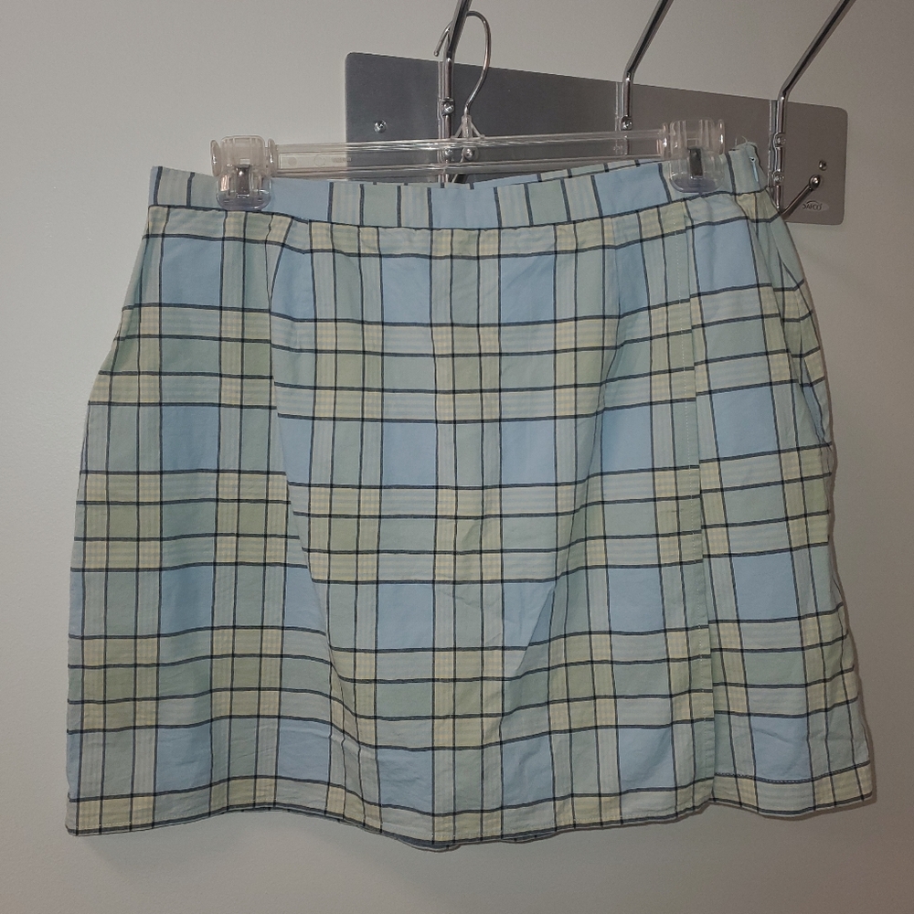 Fairway Sport 16 Plaid Blue and Yellow Women's‎ Skort